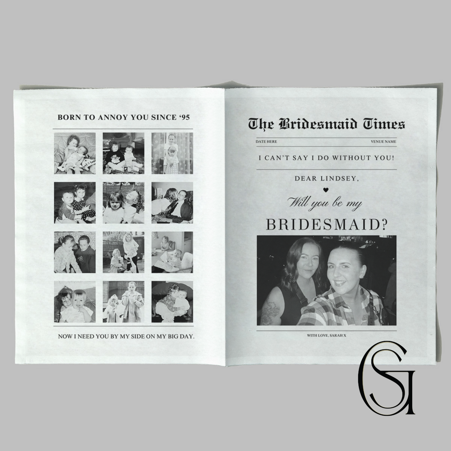 A3 Bridesmaid Times Newspaper