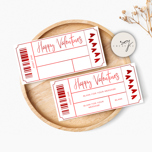 Blank Valentines Gift Voucher