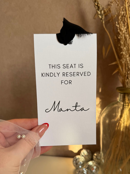 Reserve seat cards - Pack of 4