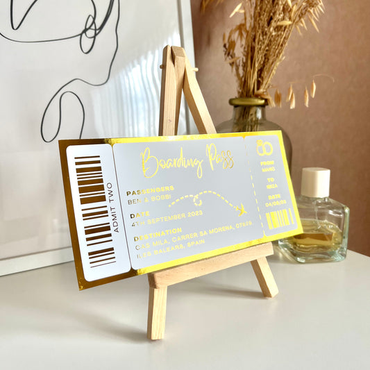 Foil Plane 'Boarding Pass'