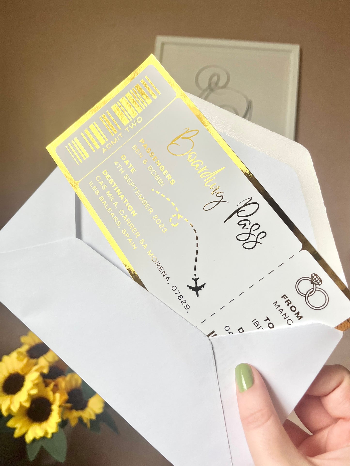 Foil Plane 'Boarding Pass'