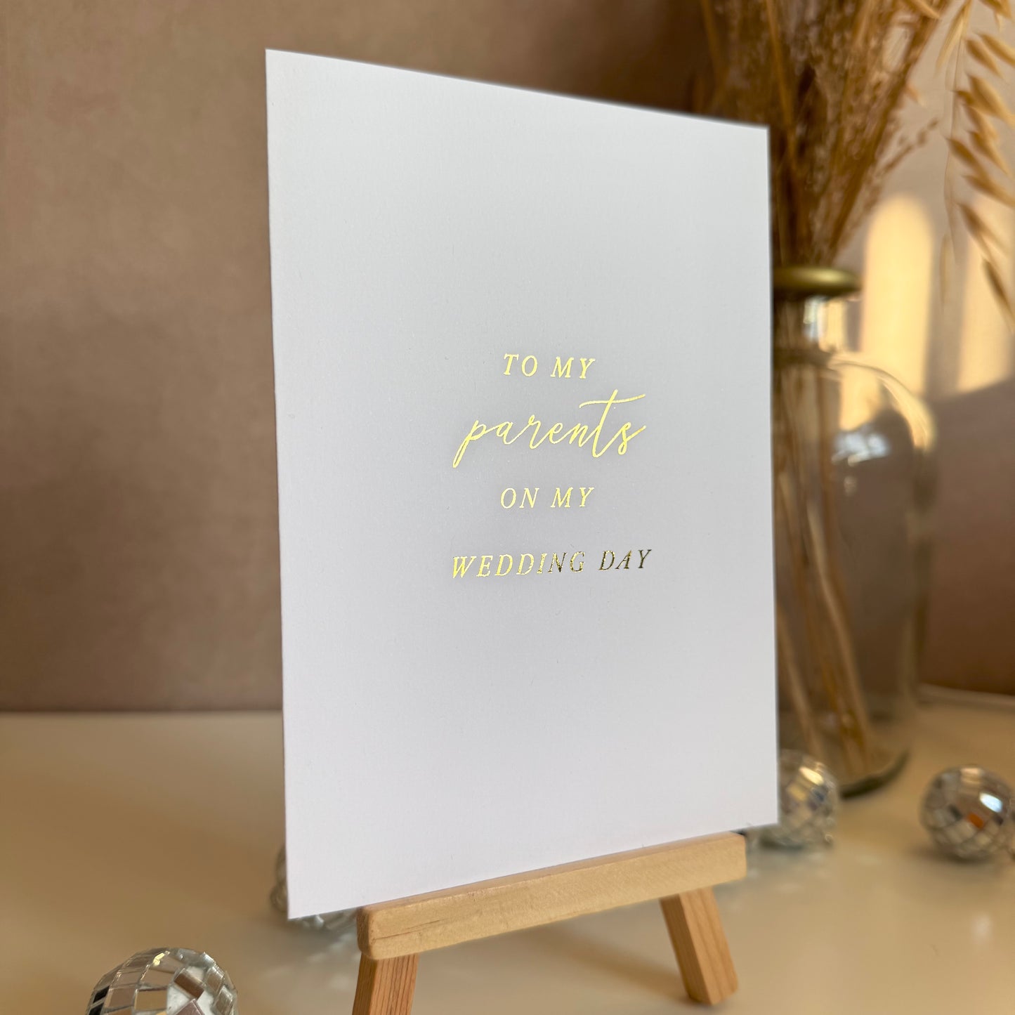 To My Parents - wedding card