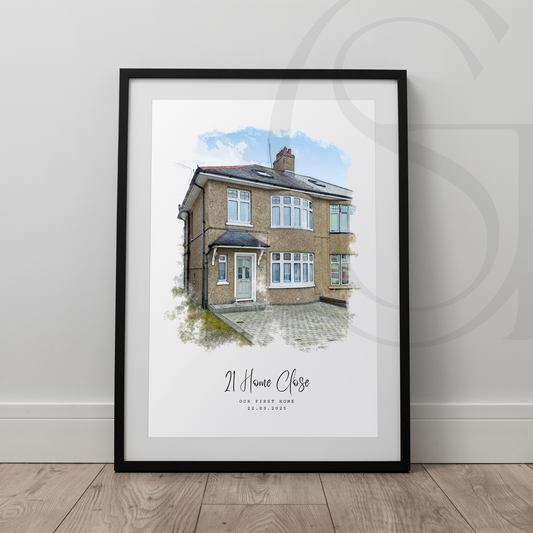 Watercolour House Portrait