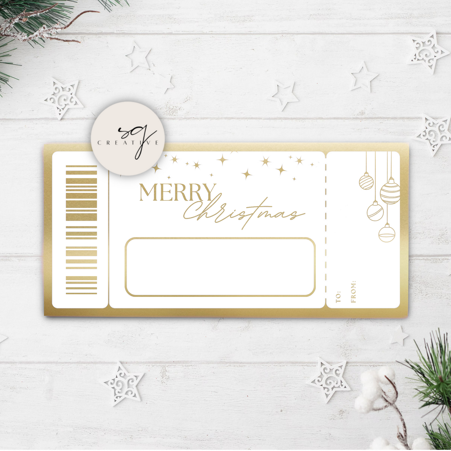 BLANK Christmas Gift Voucher