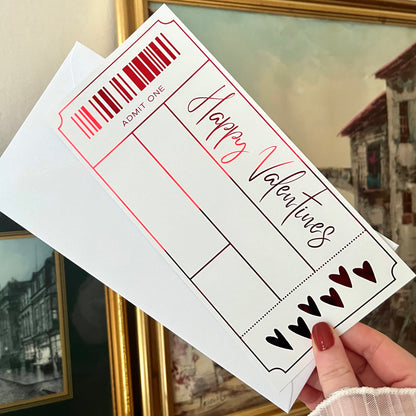 Blank Valentines Gift Voucher