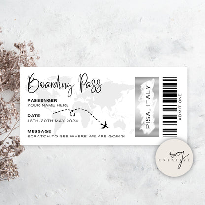 Scratch Reveal 'Boarding Pass'