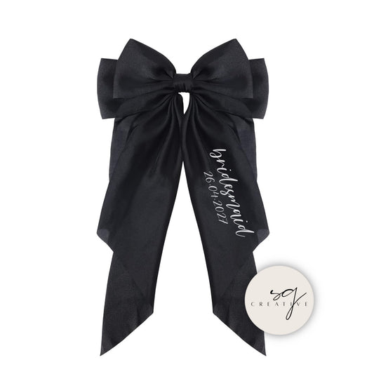 Personalised Wedding Bows - Bride / Bridesmaid Satin Bows