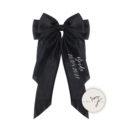 Personalised Wedding Bows - Bride / Bridesmaid Satin Bows