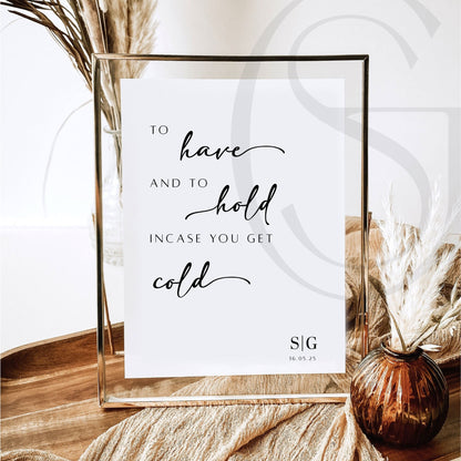 Metallic Foil Wedding Signage