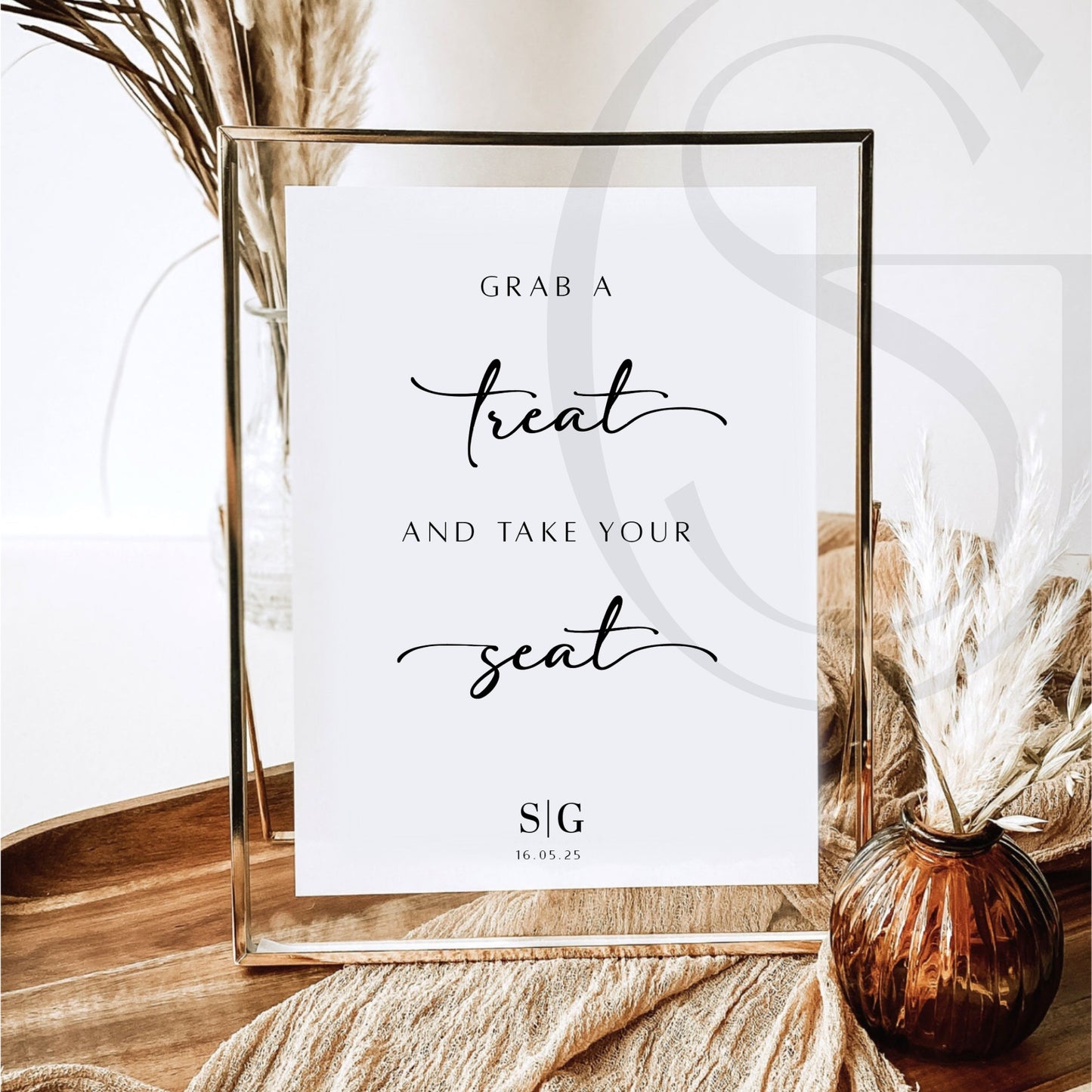 Metallic Foil Wedding Signage