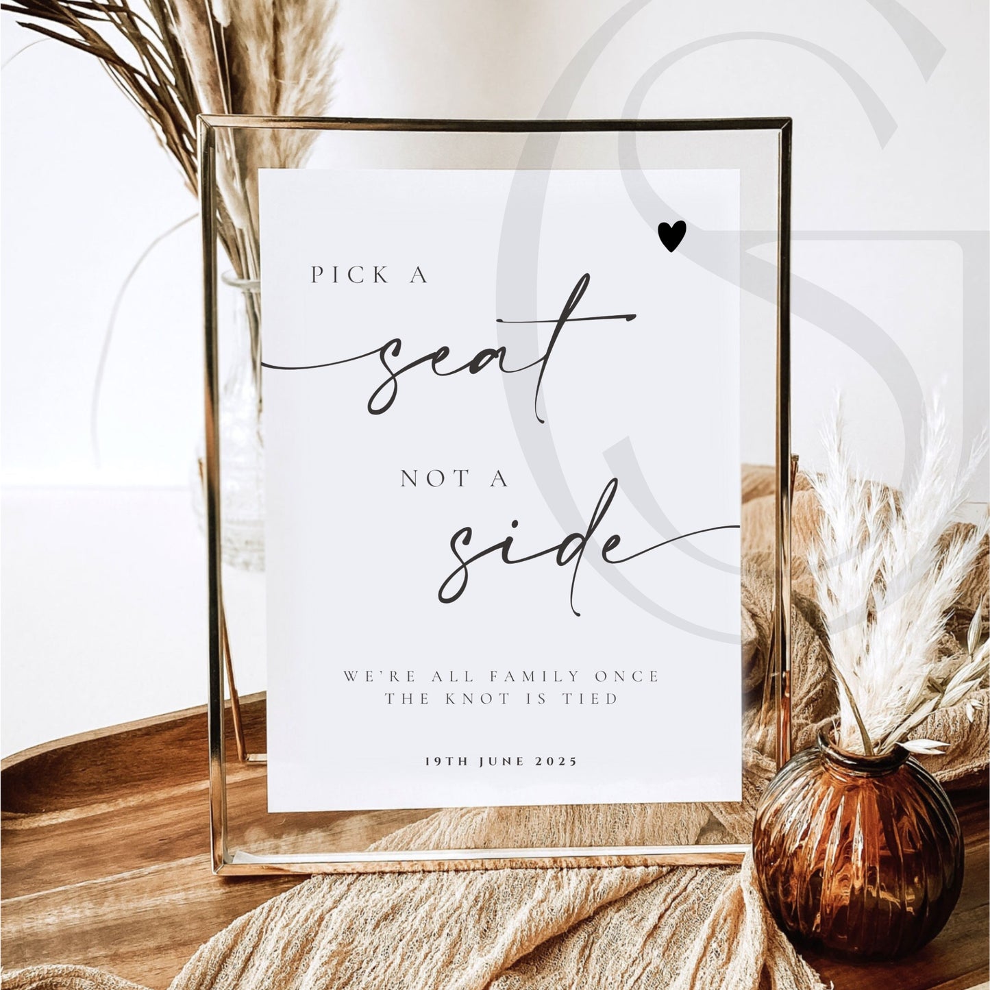 Metallic Foil Wedding Signage