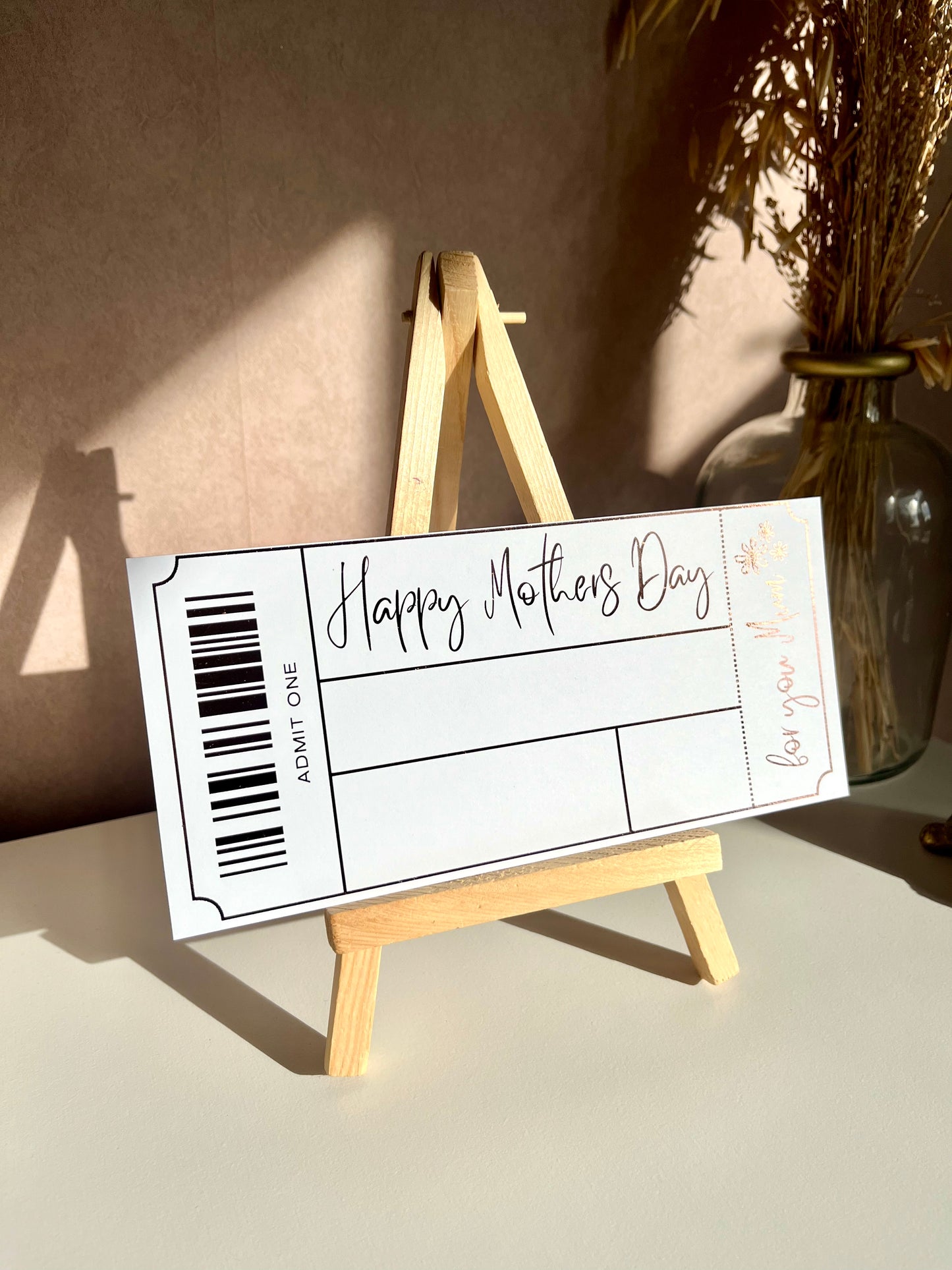 Blank Mothers Day Gift Voucher