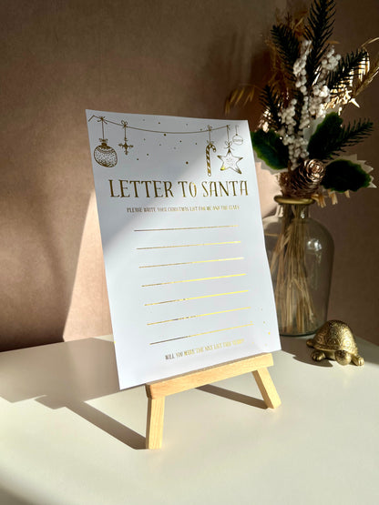 Foil Letter to Santa