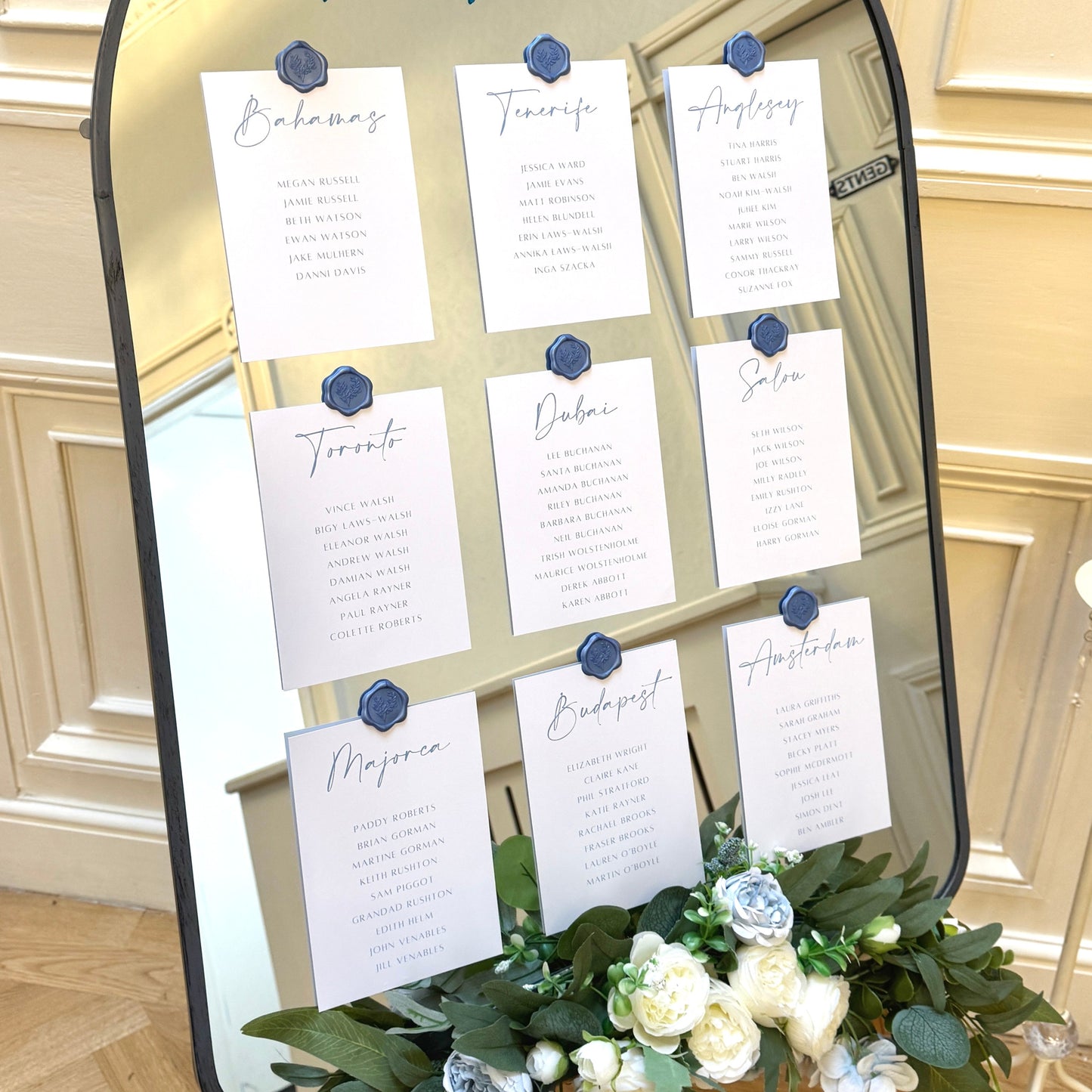 Personalised Seating Plan Cards