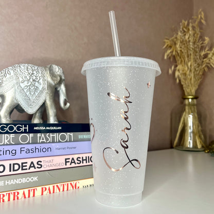 Glitter Personalised Cold Cup 24oz