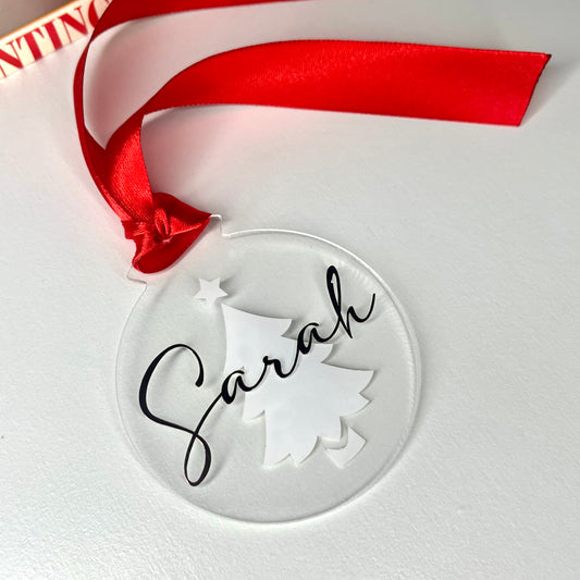 Personalised Flat Bauble