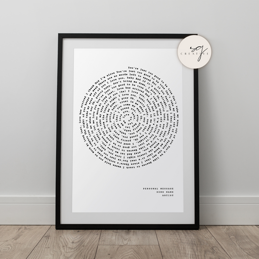 Personalised Spiral Song Print