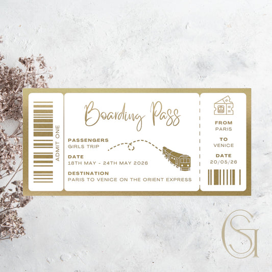 Foil Train 'Boarding Pass'