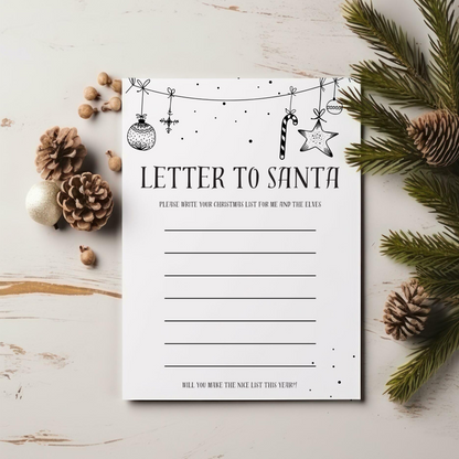 Foil Letter to Santa