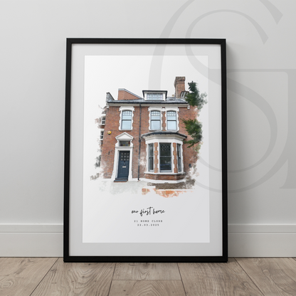 Watercolour House Portrait