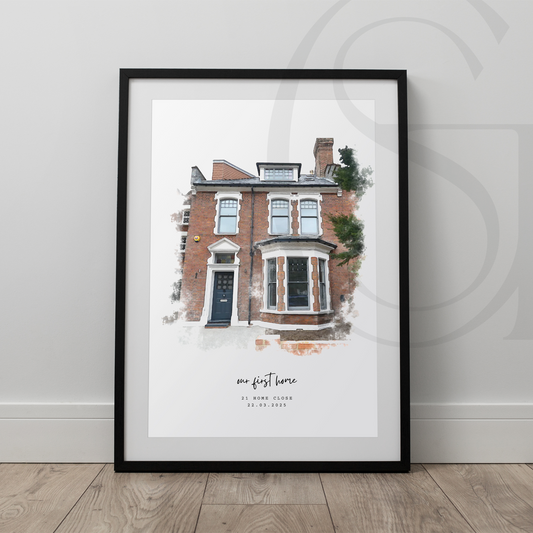 Watercolour House Portrait