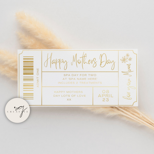 Personalised Mothers Day Gift Voucher