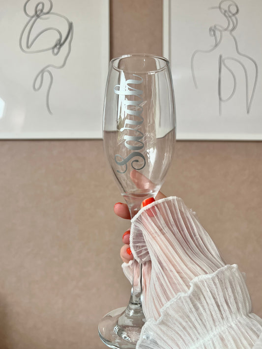 Weddings | Personalised Glass Flute