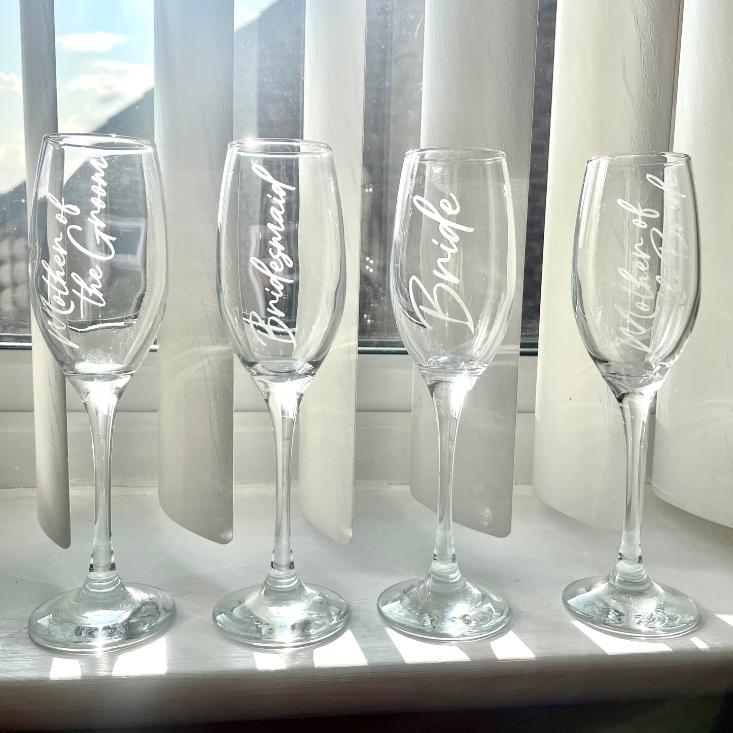 Weddings | Personalised Etched Glass Flute