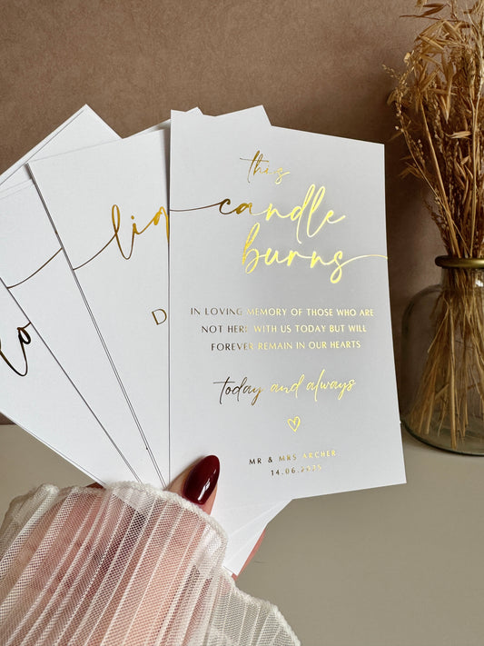 Metallic Foil Wedding Signage